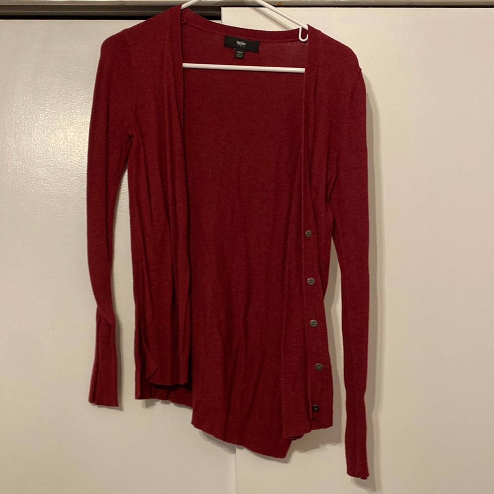 Lightweight maroon cardigan